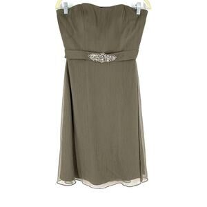 Bari Jay Sleeveless Dress Slate Green Women's Size 6 NWT